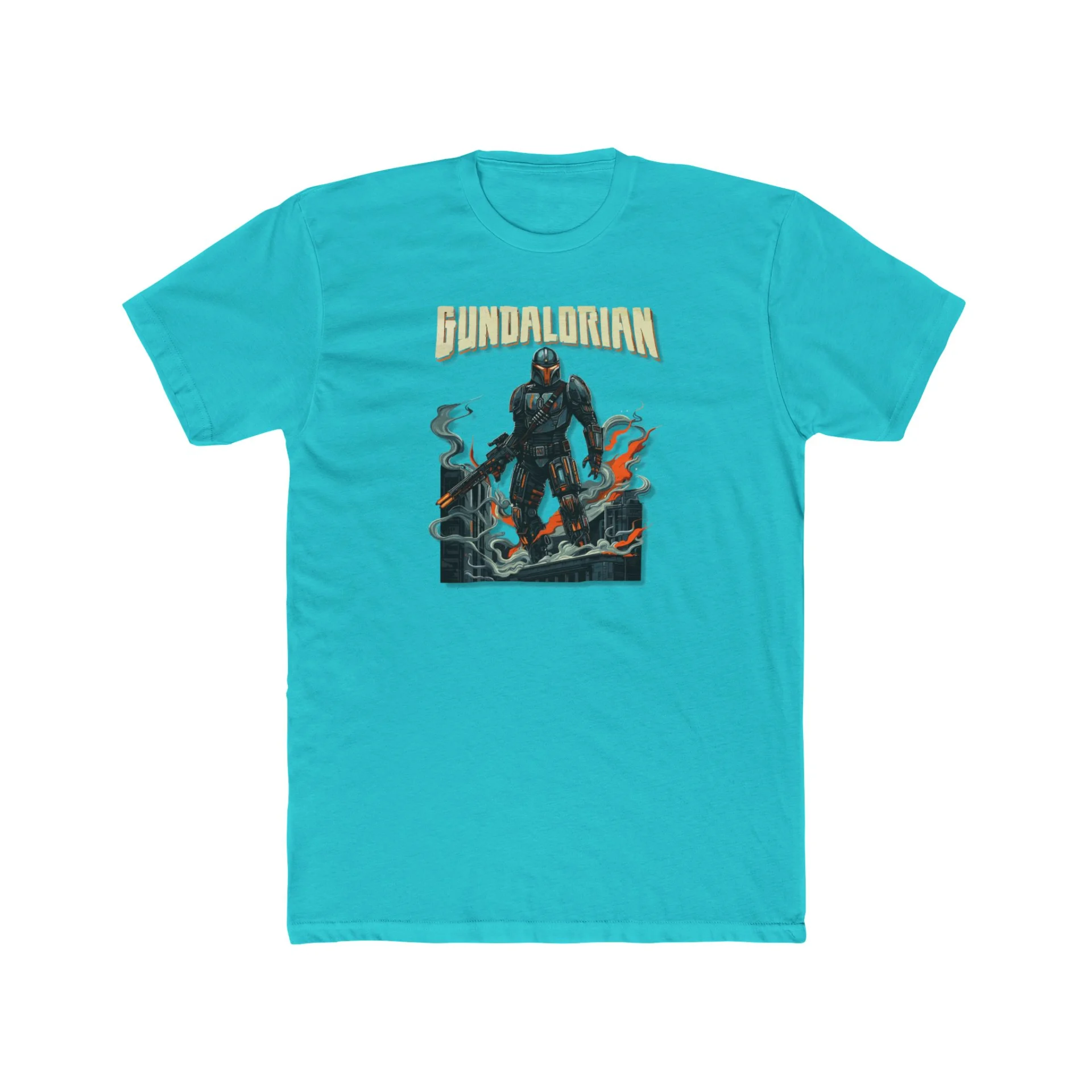 Mechalorian Siege Premium Men's Cotton Crew Tee - Image 15