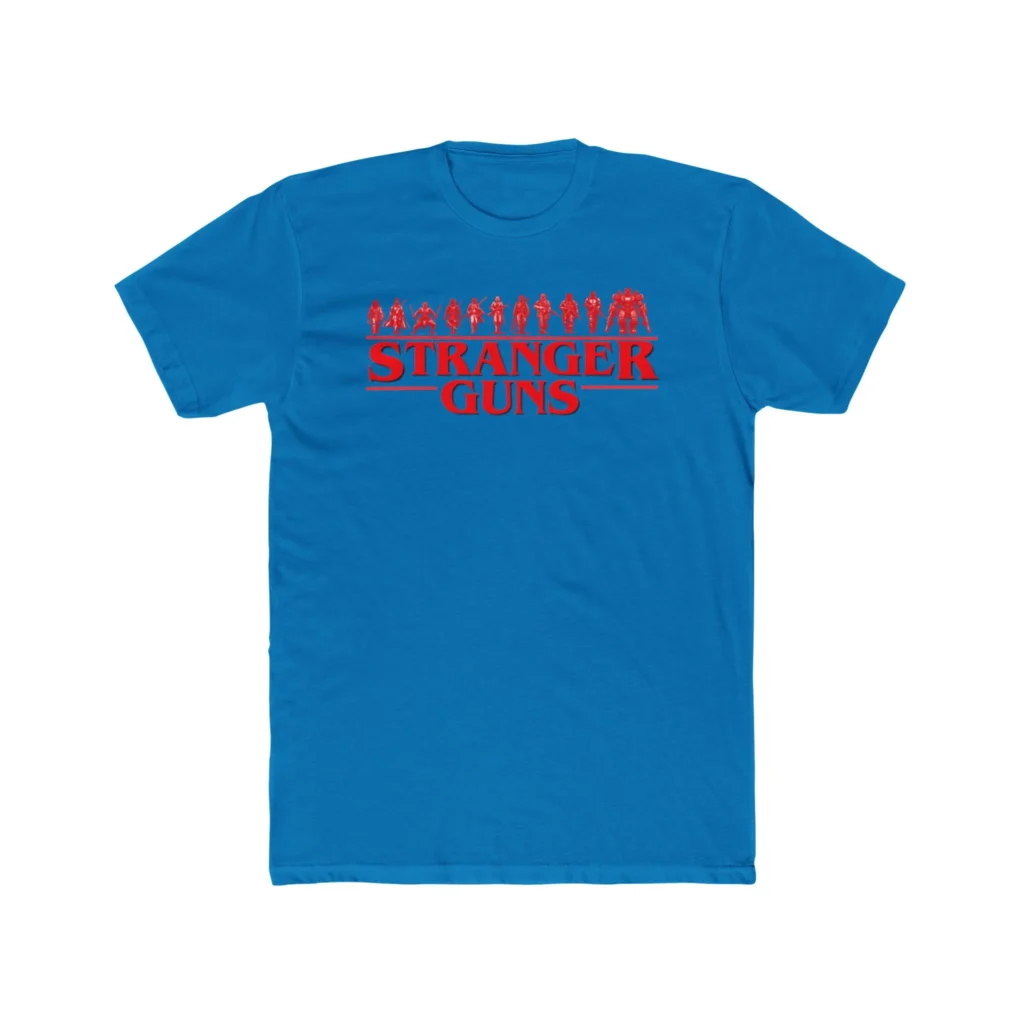 Stranger Guns Premium Men's Cotton Crew Tee - Image 17