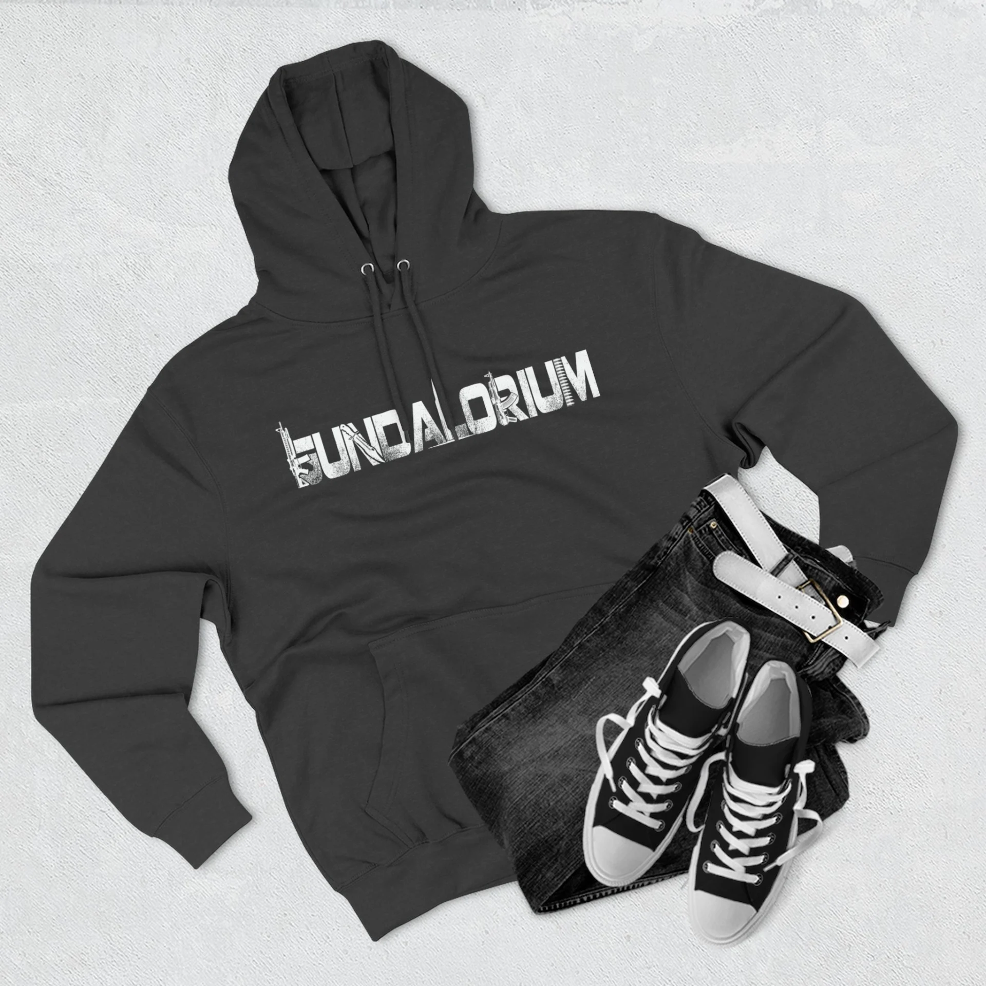 Gundalorium QR Three-Panel Fleece Hoodie - Image 3