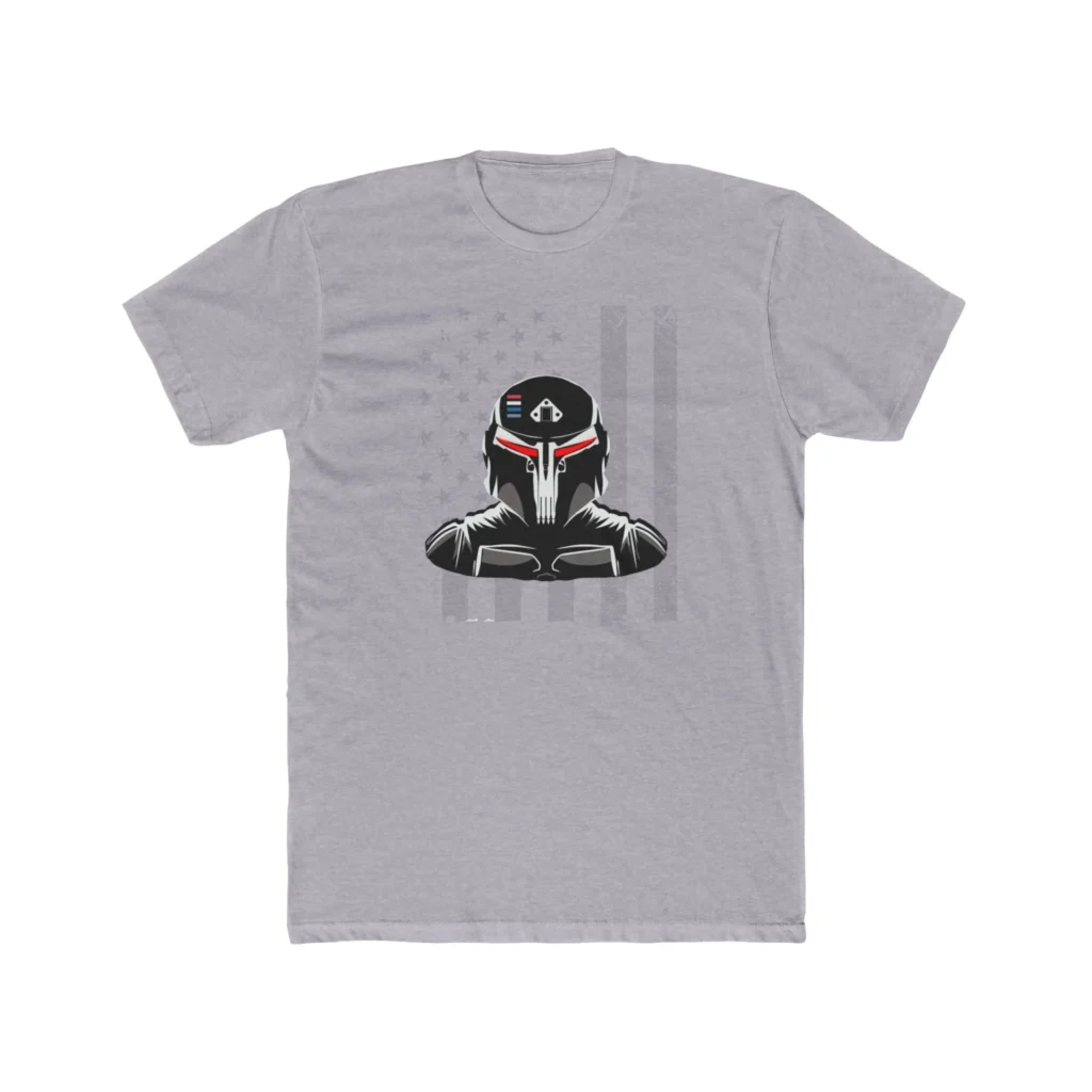 Gundalorian B/W Flag One Premium Men's Cotton Crew Tee
