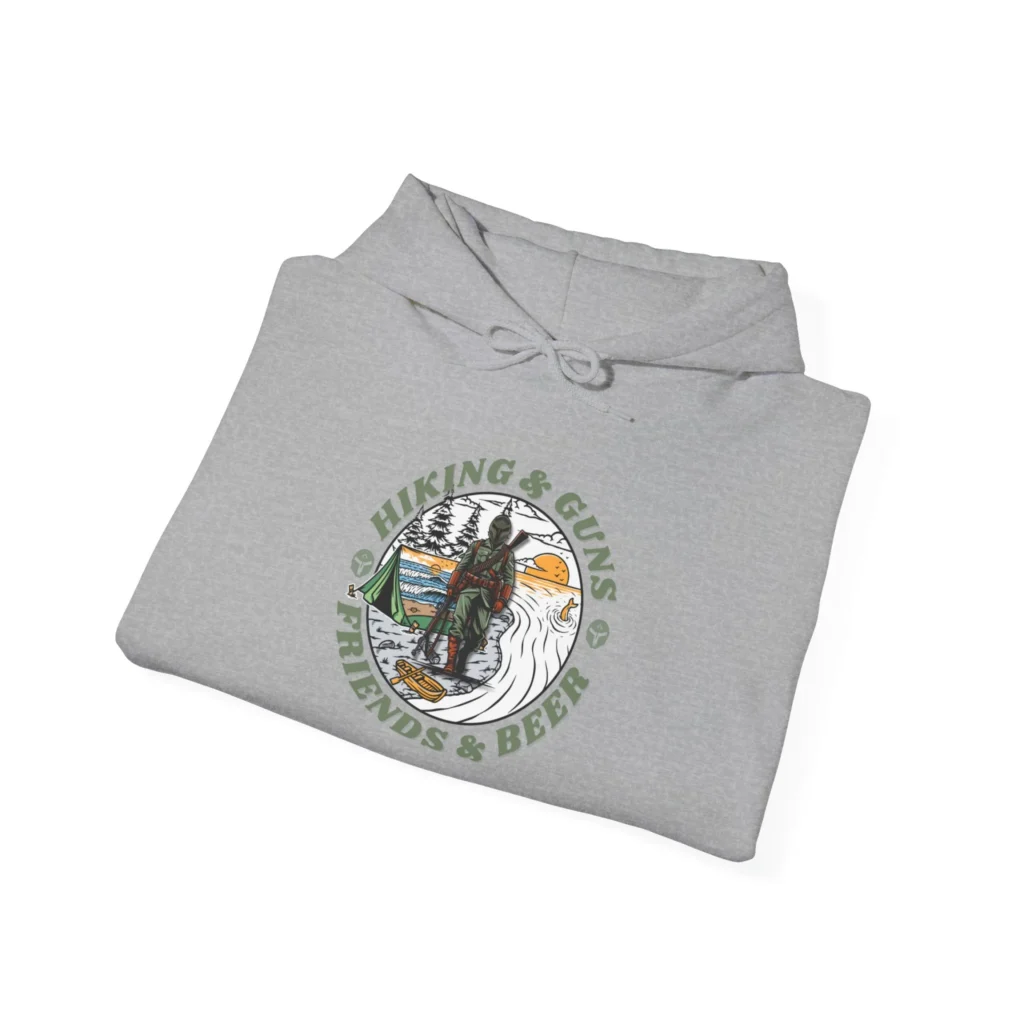 Hiking, Guns, Friends, and Beer Sweatshirt