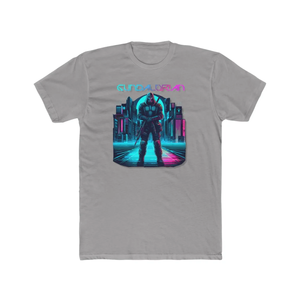 Gundalorian Premium Cyber Punk 1 Men's Cotton Crew Tee