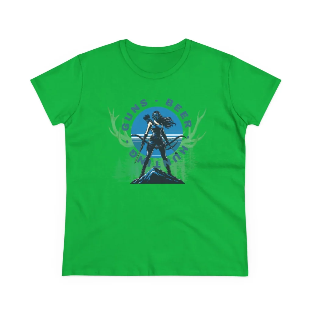 Guns, Beer, and Hunting Women's Midweight Cotton Tee