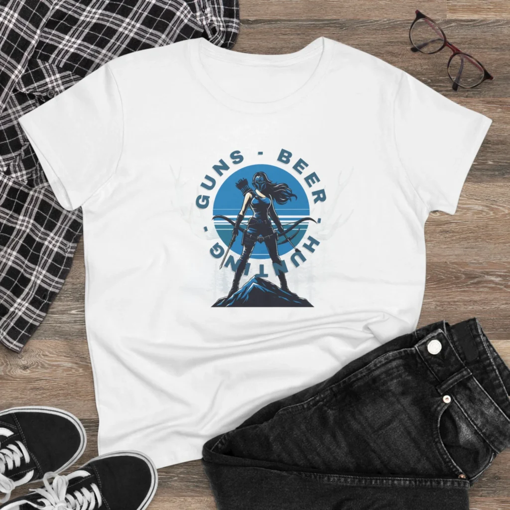Guns, Beer, and Hunting Women's Midweight Cotton Tee