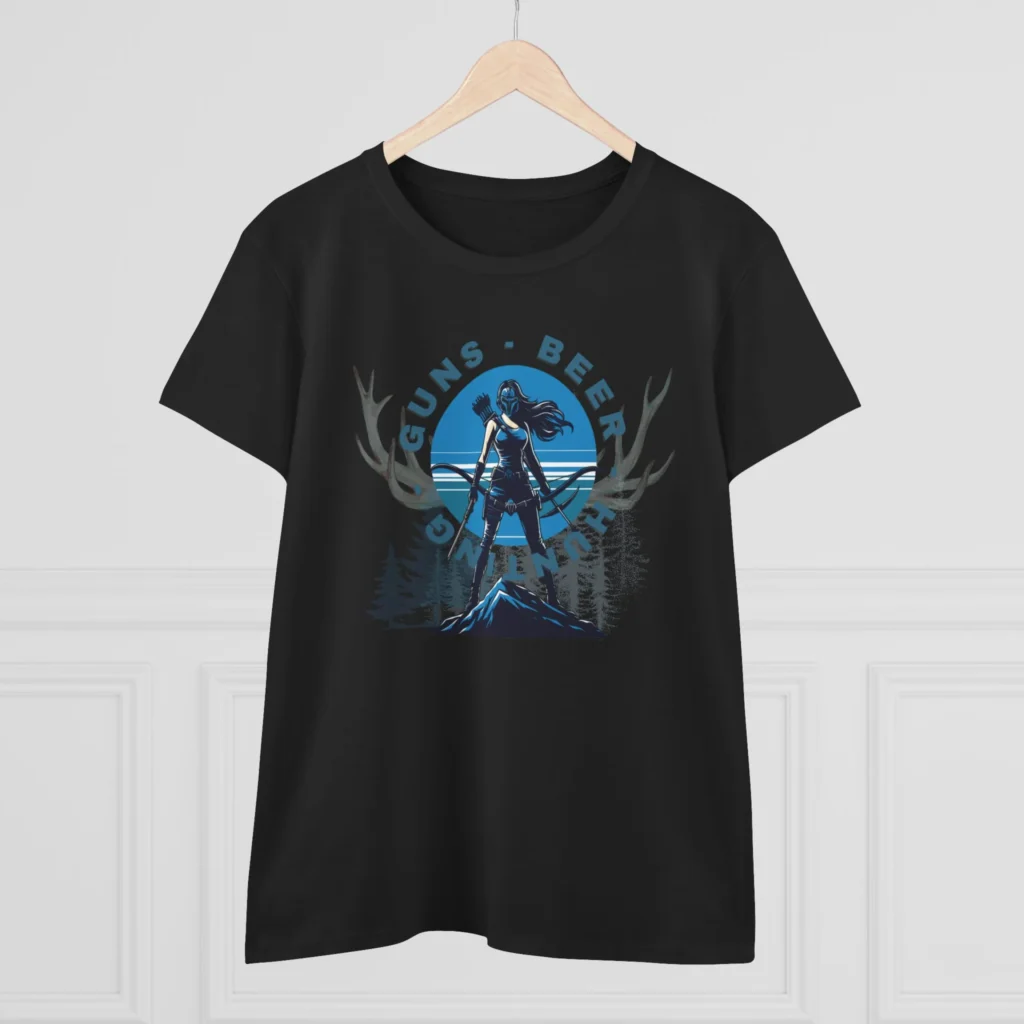 Guns, Beer, and Hunting Women's Midweight Cotton Tee