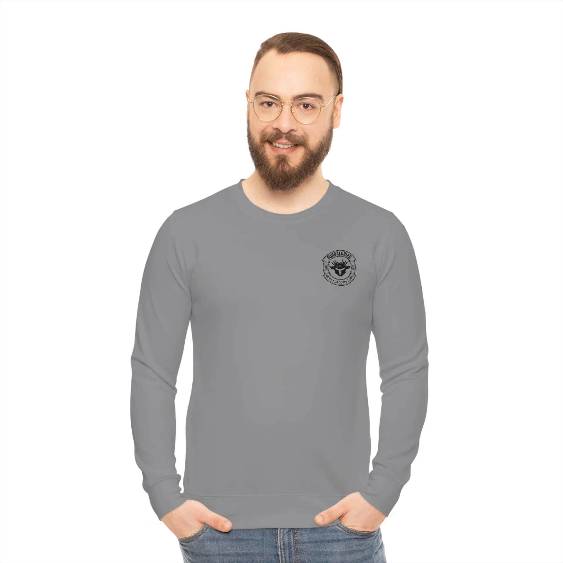 Gundalorian Lightweight Sweatshirt -Black Logo (AOP) - Image 3