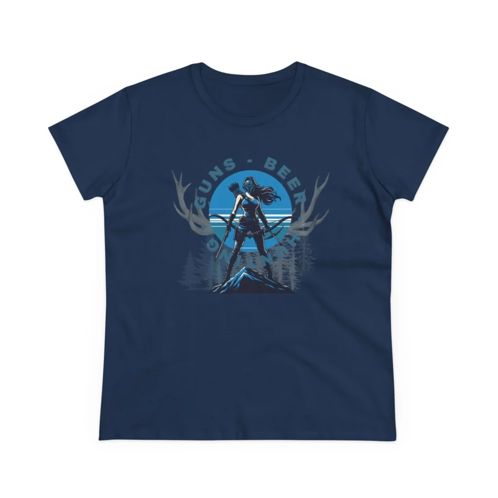 Guns, Beer, and Hunting Women's Midweight Cotton Tee