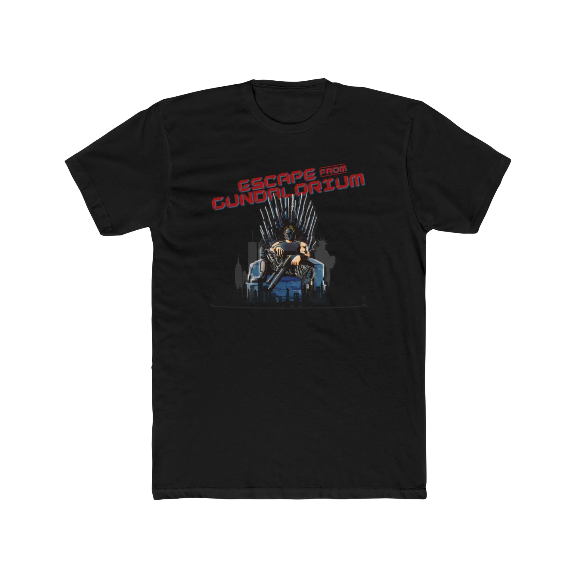 Escape from Gundalorium Premium Men's Cotton Crew Tee - Image 7