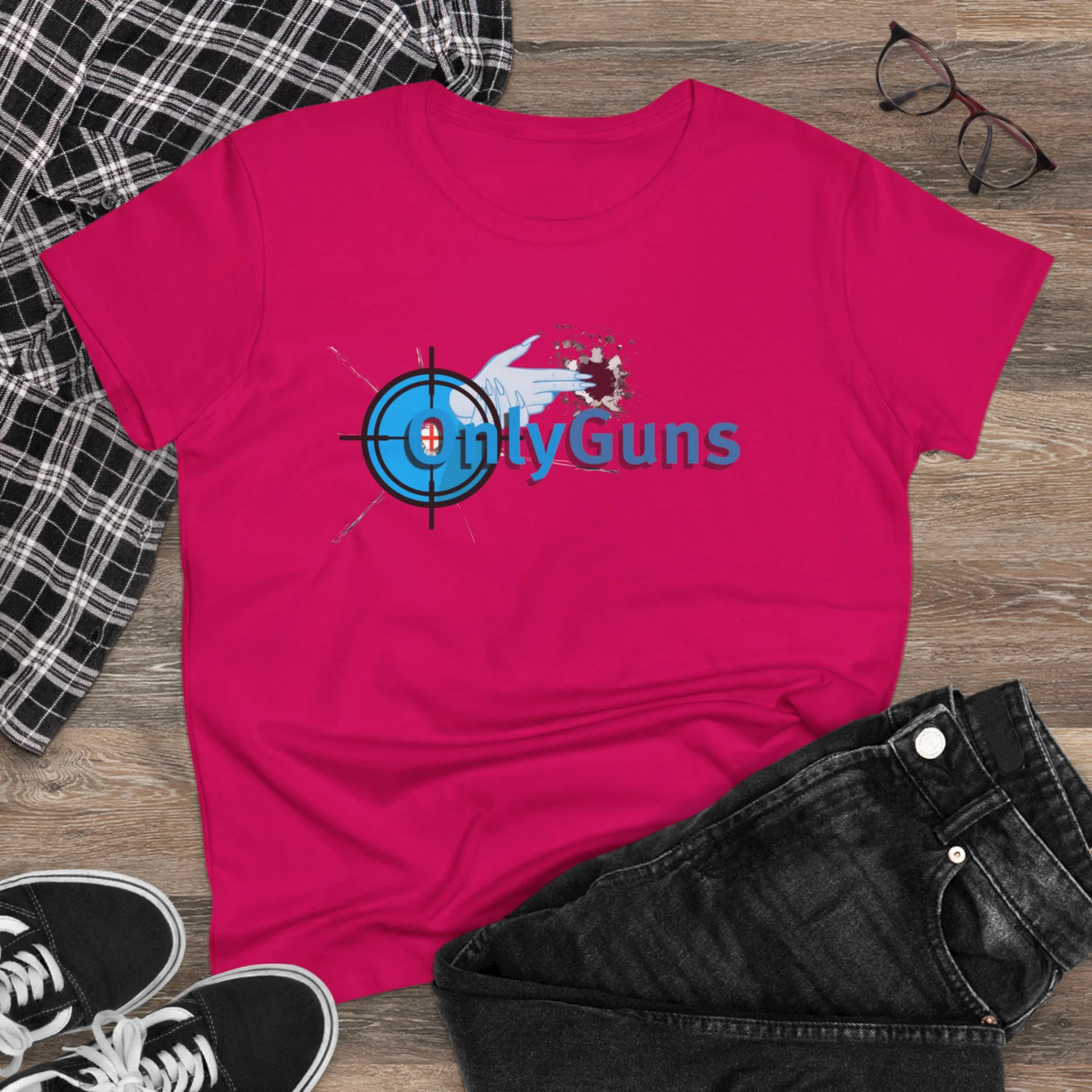 OnlyGuns Women's Midweight Cotton Tee - Image 28