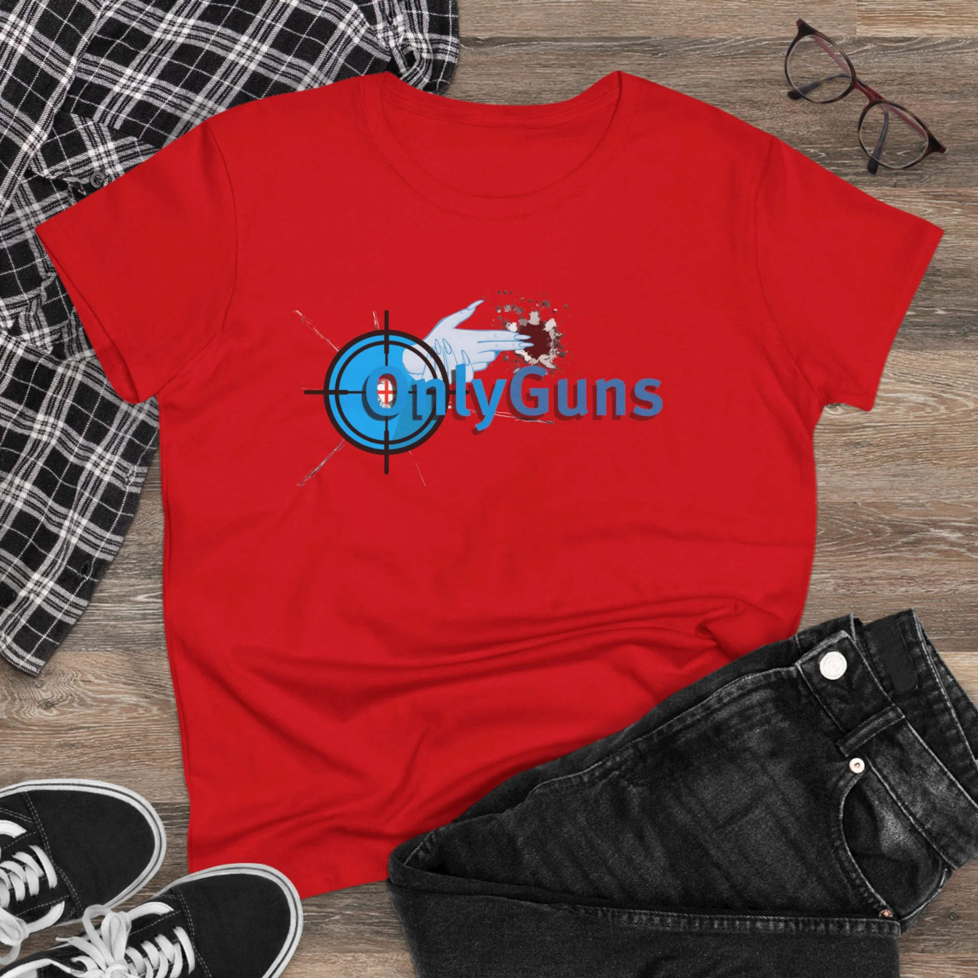 OnlyGuns Women's Midweight Cotton Tee - Image 32