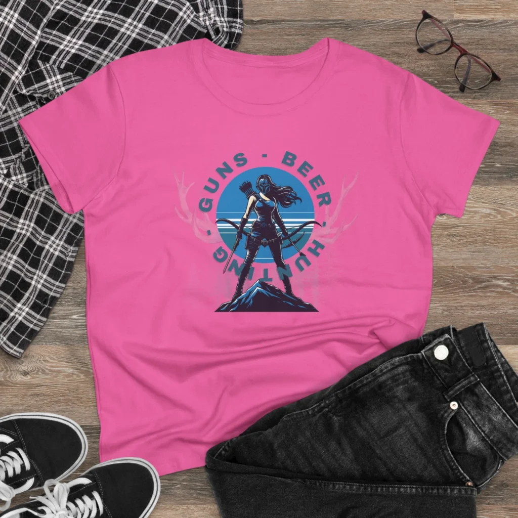 Guns, Beer, and Hunting Women's Midweight Cotton Tee
