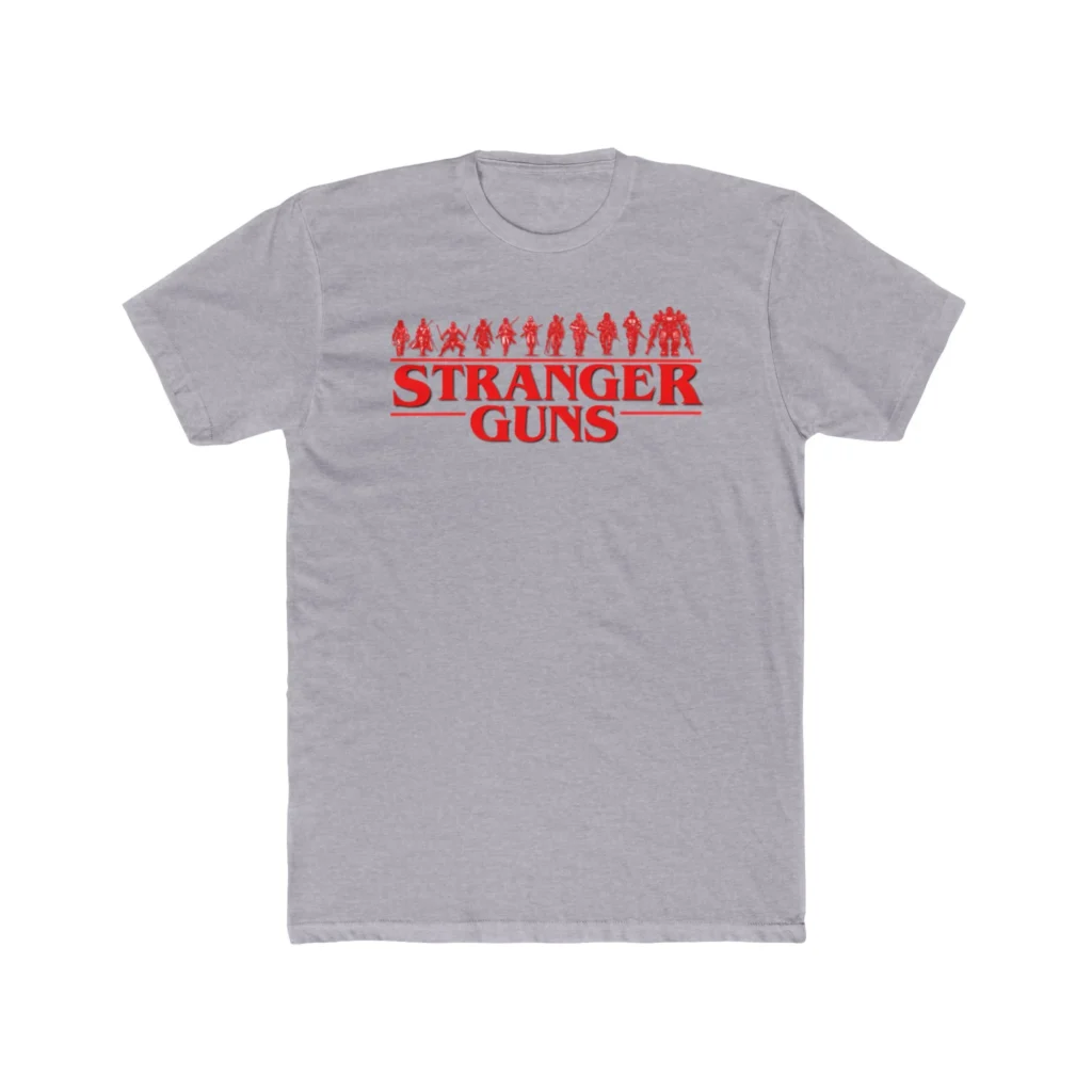 Stranger Guns Premium Men's Cotton Crew Tee - Image 11