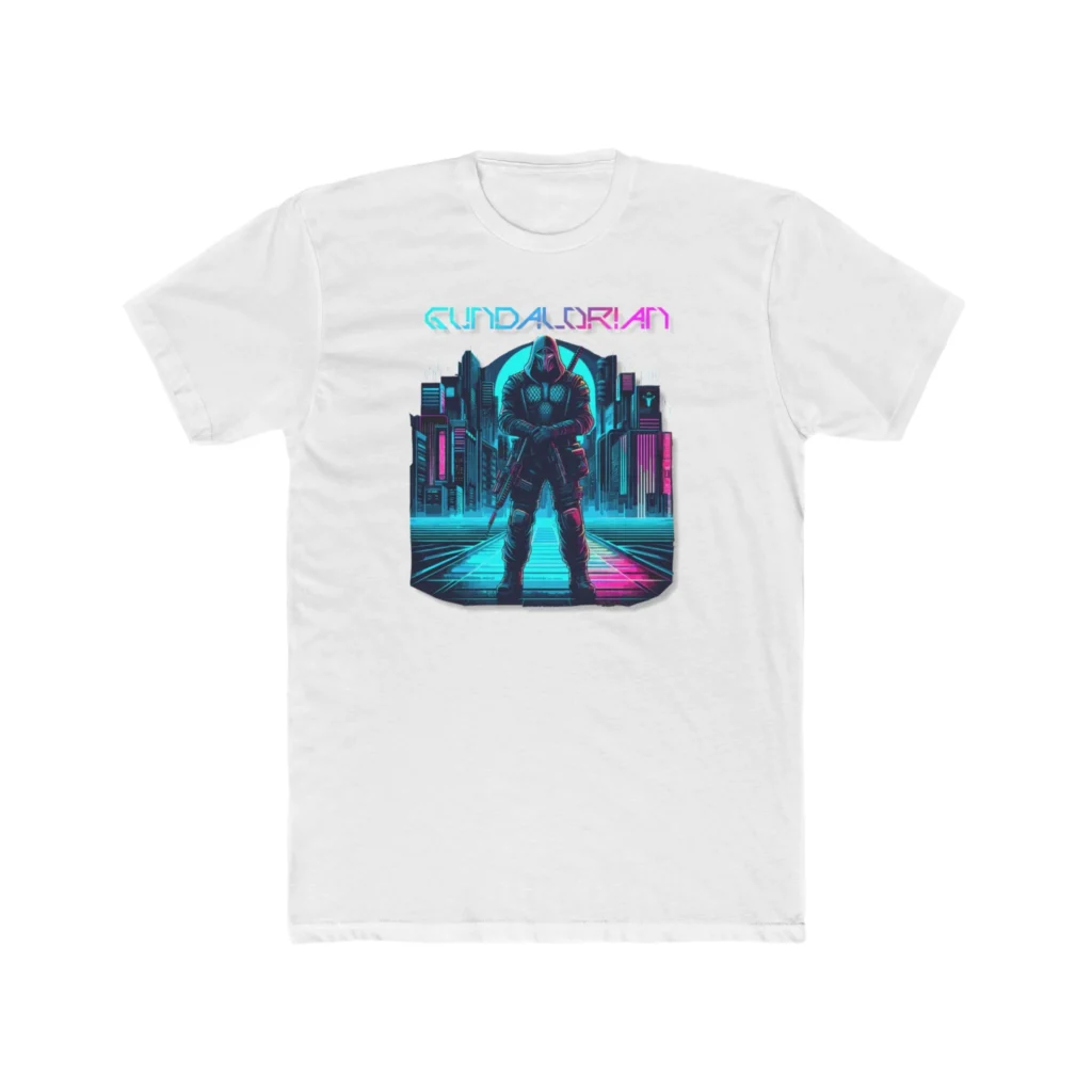 Gundalorian Premium Cyber Punk 1 Men's Cotton Crew Tee