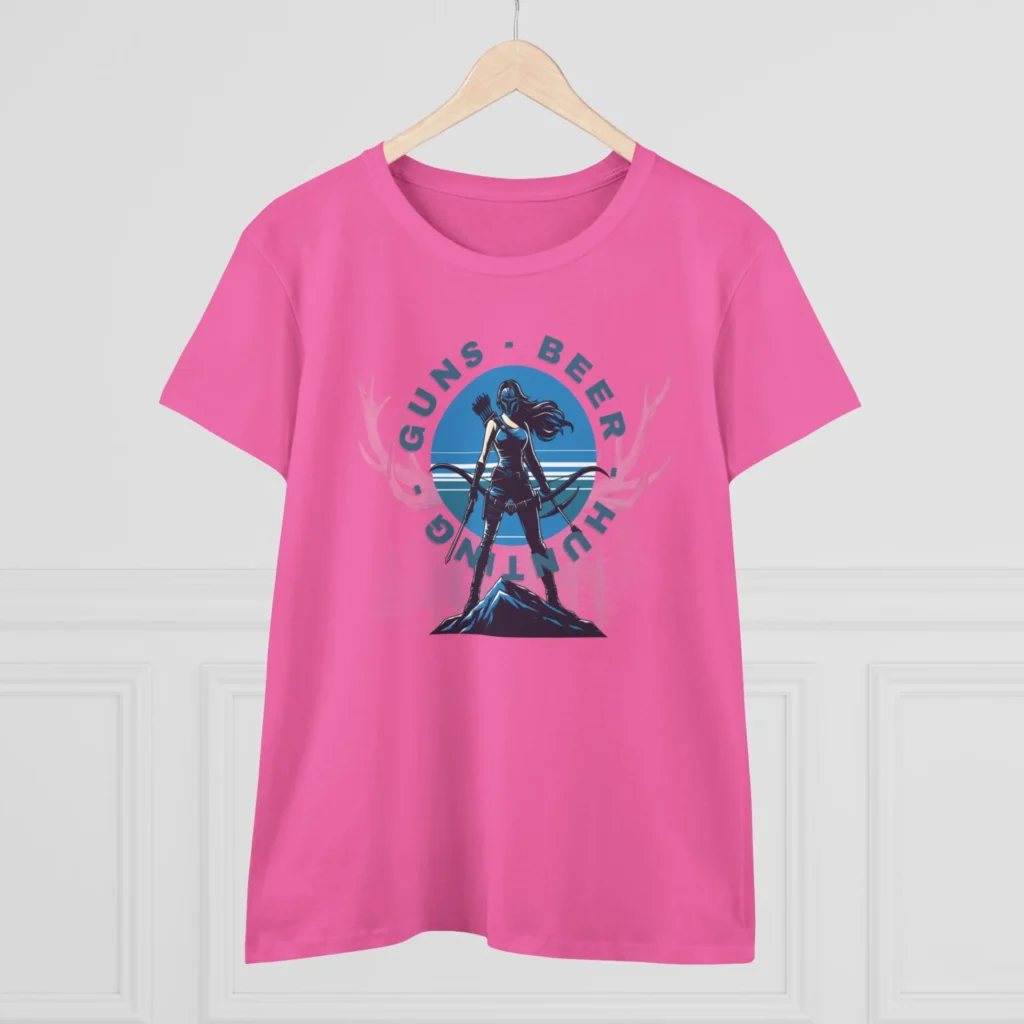 Guns, Beer, and Hunting Women's Midweight Cotton Tee