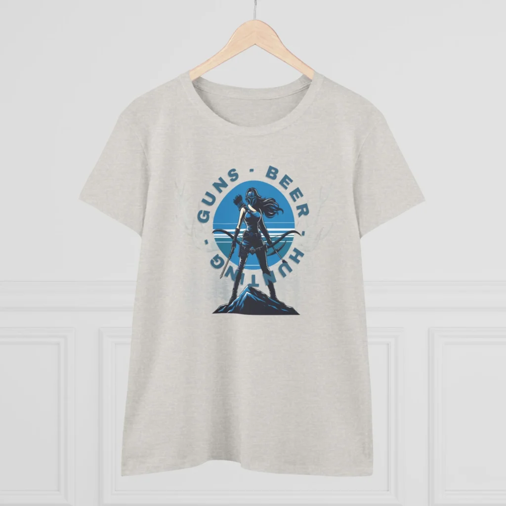Guns, Beer, and Hunting Women's Midweight Cotton Tee
