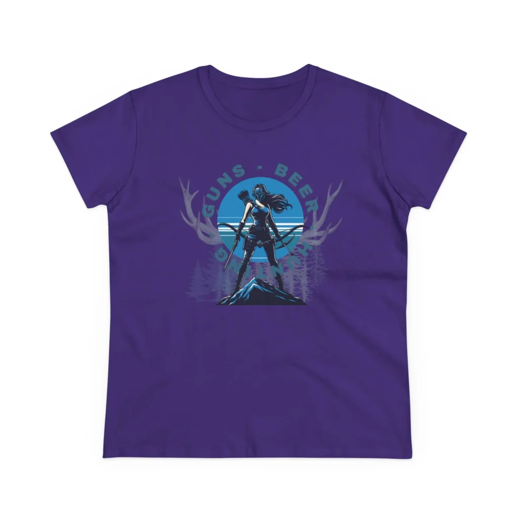 Guns, Beer, and Hunting Women's Midweight Cotton Tee