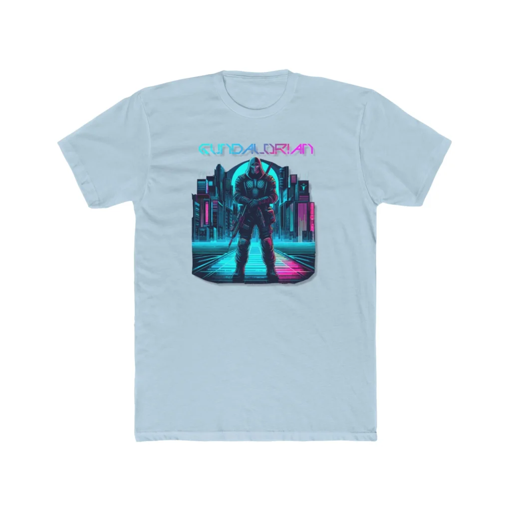 Gundalorian Premium Cyber Punk 1 Men's Cotton Crew Tee