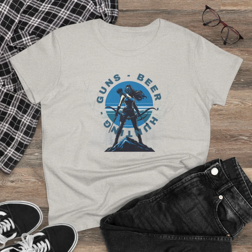 Guns, Beer, and Hunting Women's Midweight Cotton Tee