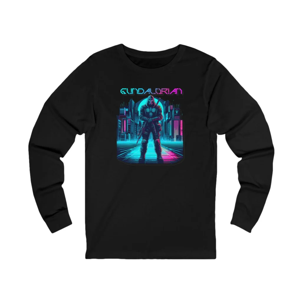 Gundalorian Cyberpunk One Unisex Jersey Long Sleeve Tee - Image 5