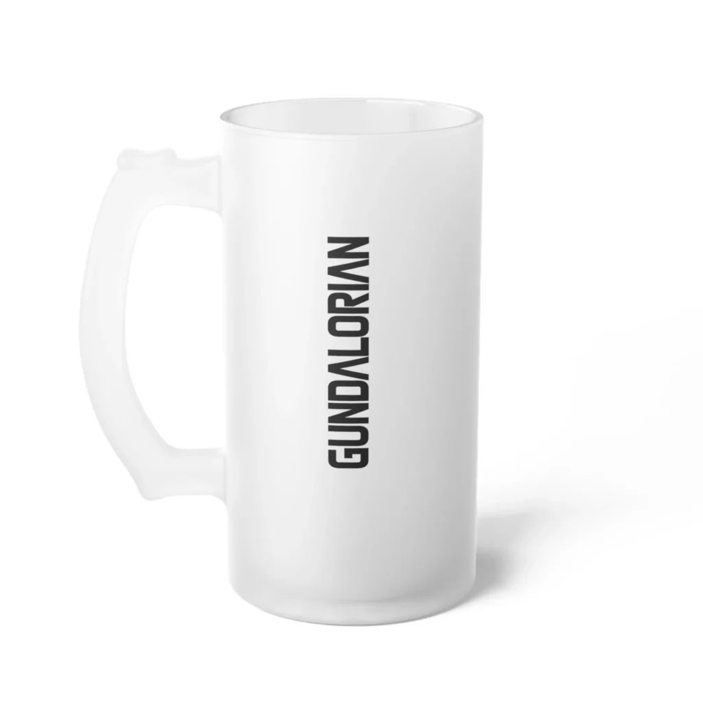 Gundalorian Frosted Glass Beer Mug