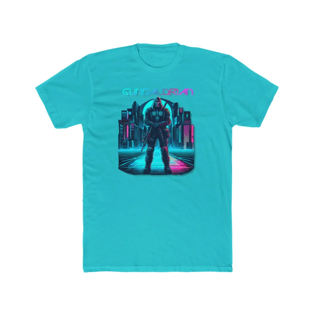 Gundalorian Premium Cyber Punk 1 Men's Cotton Crew Tee