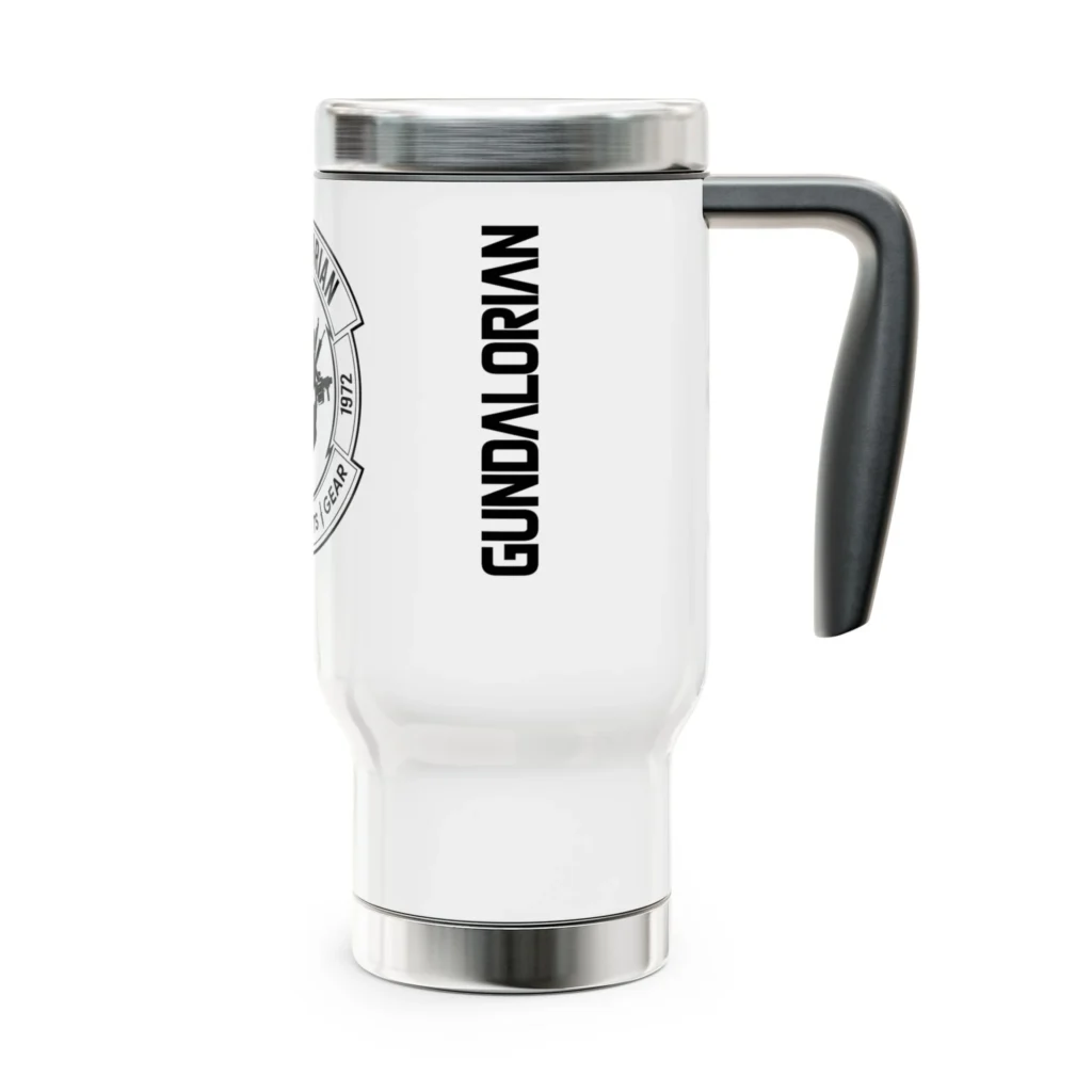 Gundalorian Stainless Steel Travel Mug with Handle, 14oz