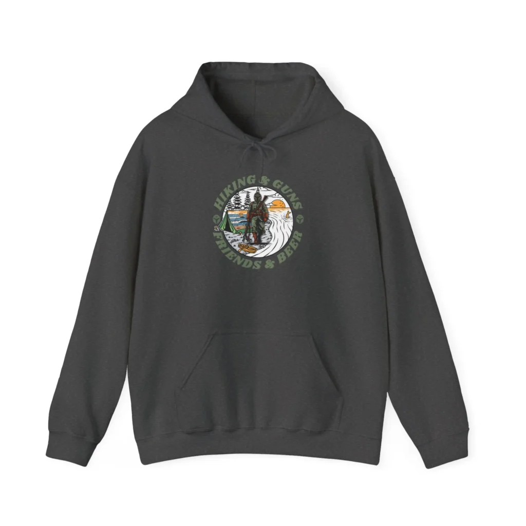 Hiking, Guns, Friends, and Beer Sweatshirt