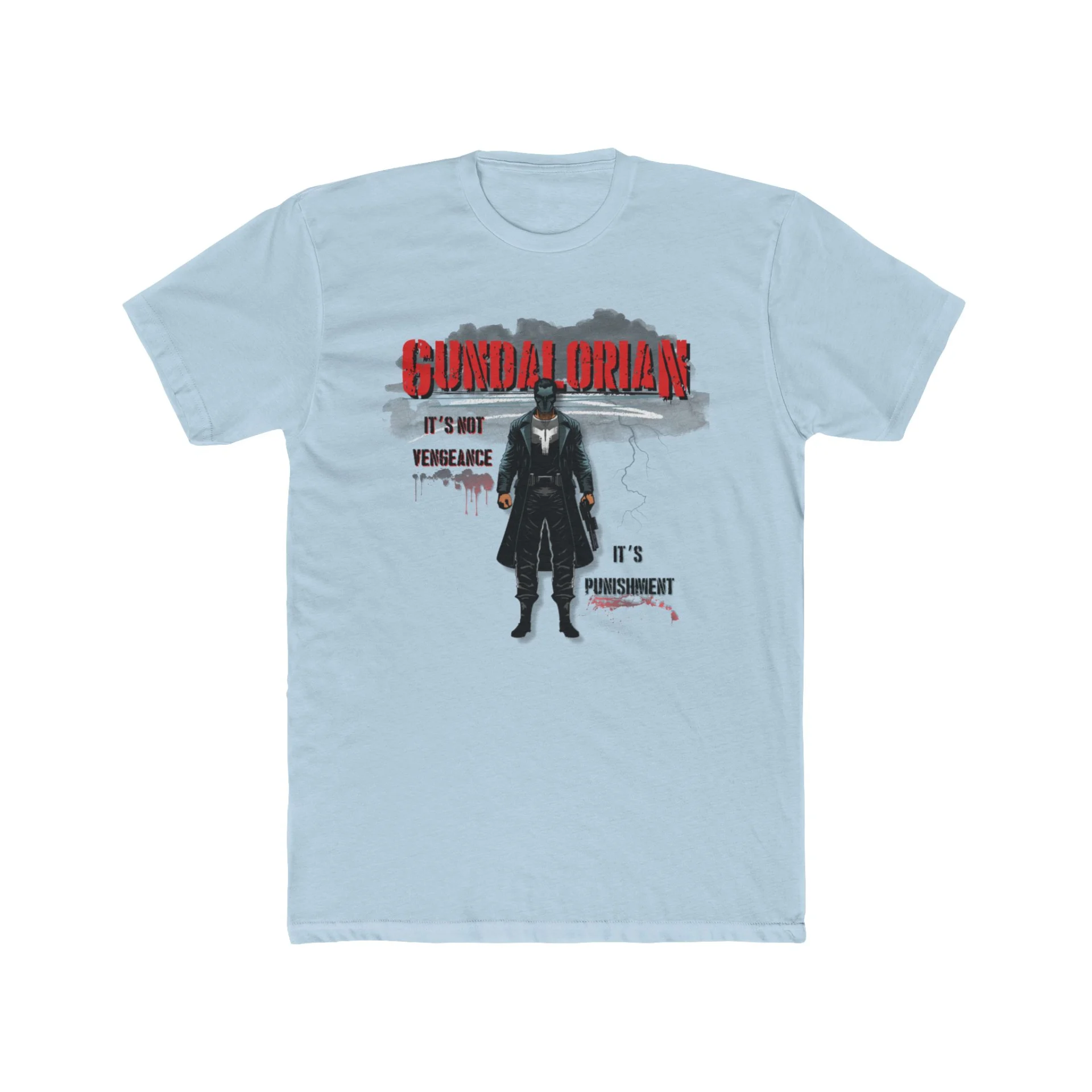 "Its not Vengeance!" Gundalorian Premium Men's Cotton Crew Tee - Image 17