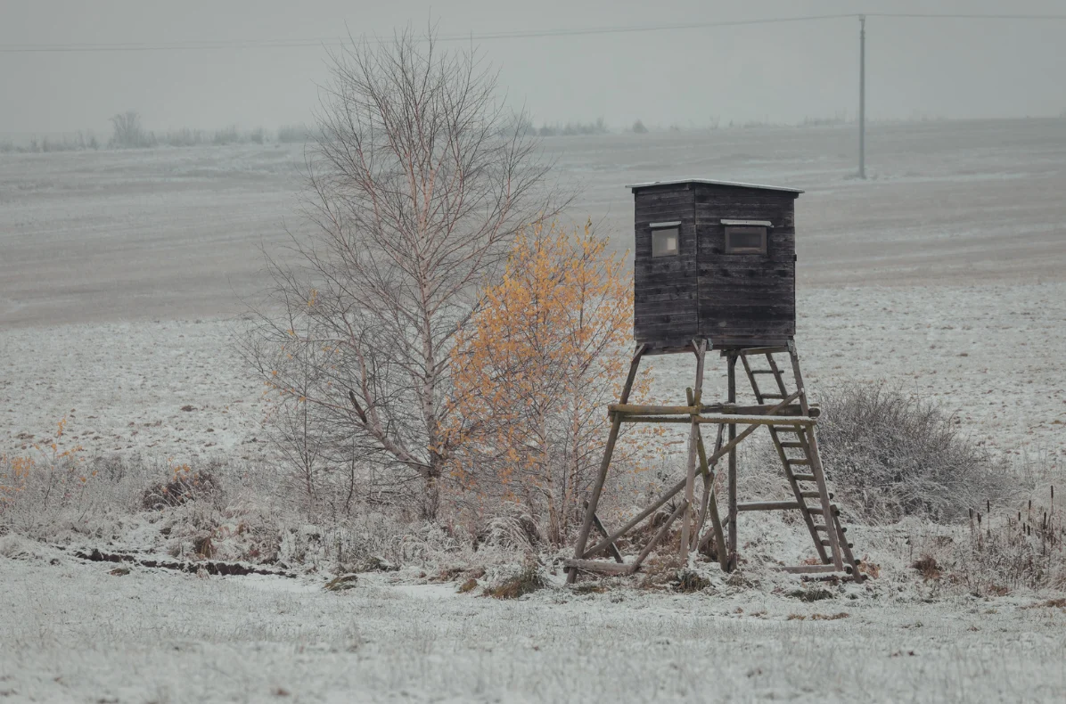 hunting blind In winter