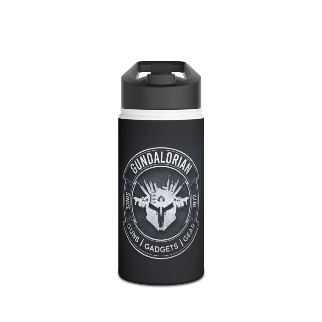 Gundalorian Stainless Steel Water Bottle, 3 Gundo Sizes