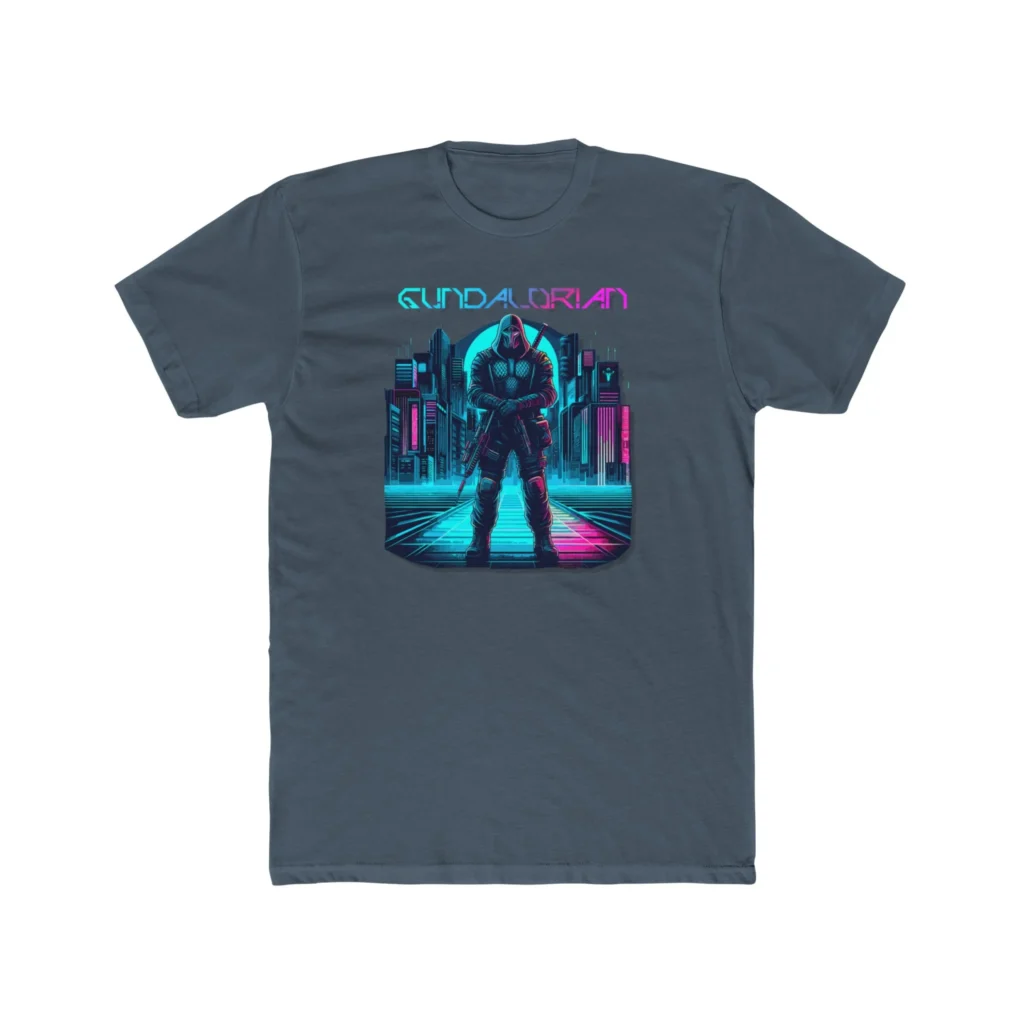 Gundalorian Premium Cyber Punk 1 Men's Cotton Crew Tee