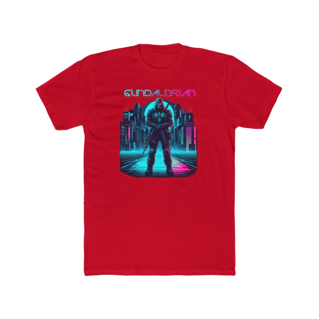 Gundalorian Premium Cyber Punk 1 Men's Cotton Crew Tee