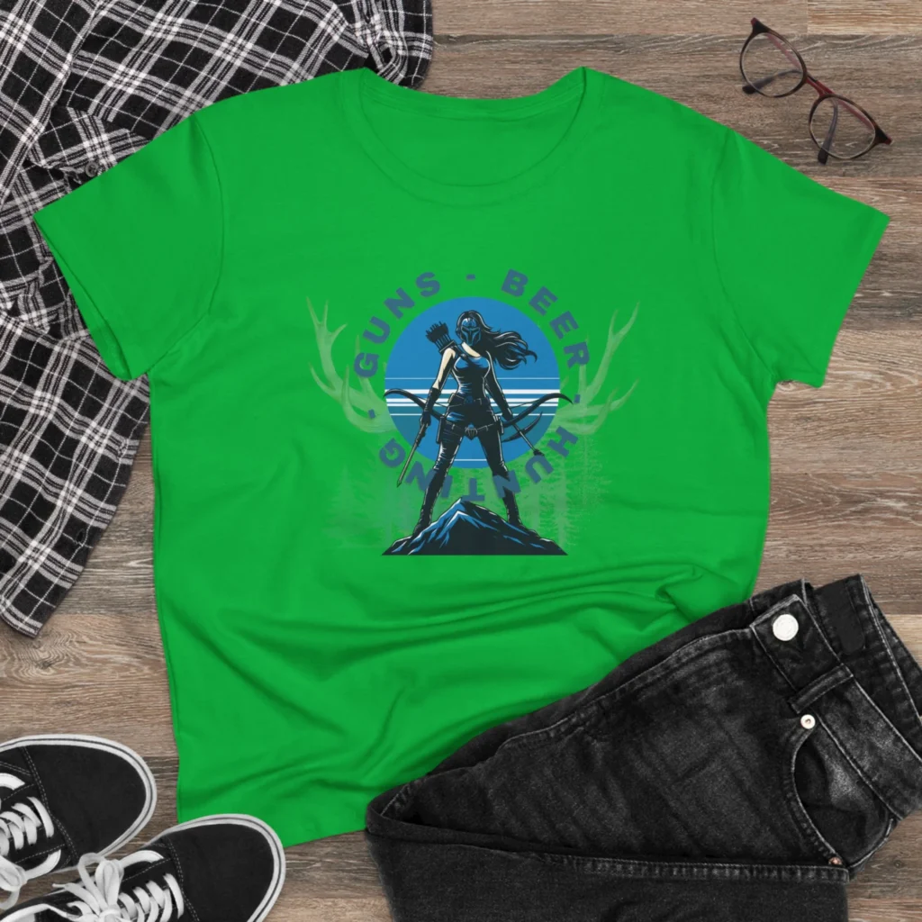 Guns, Beer, and Hunting Women's Midweight Cotton Tee