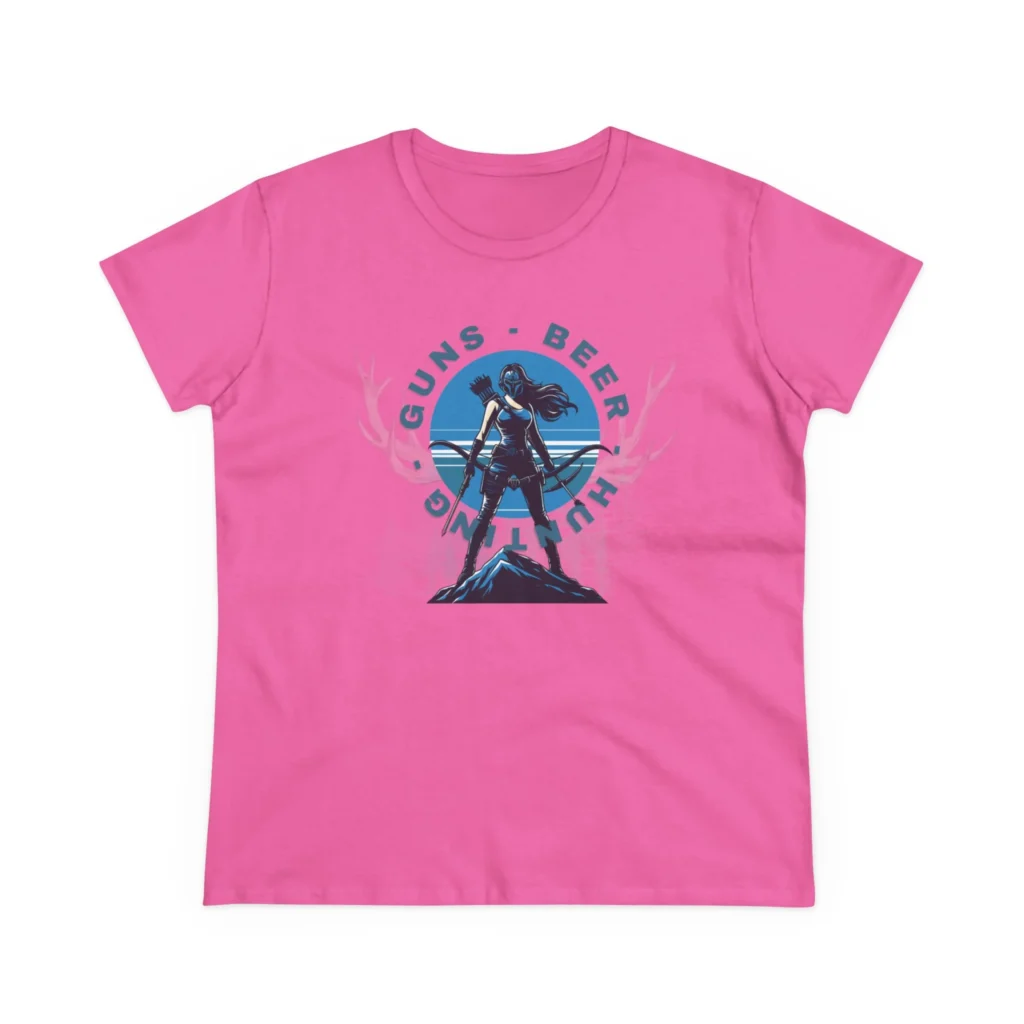 Guns, Beer, and Hunting Women's Midweight Cotton Tee