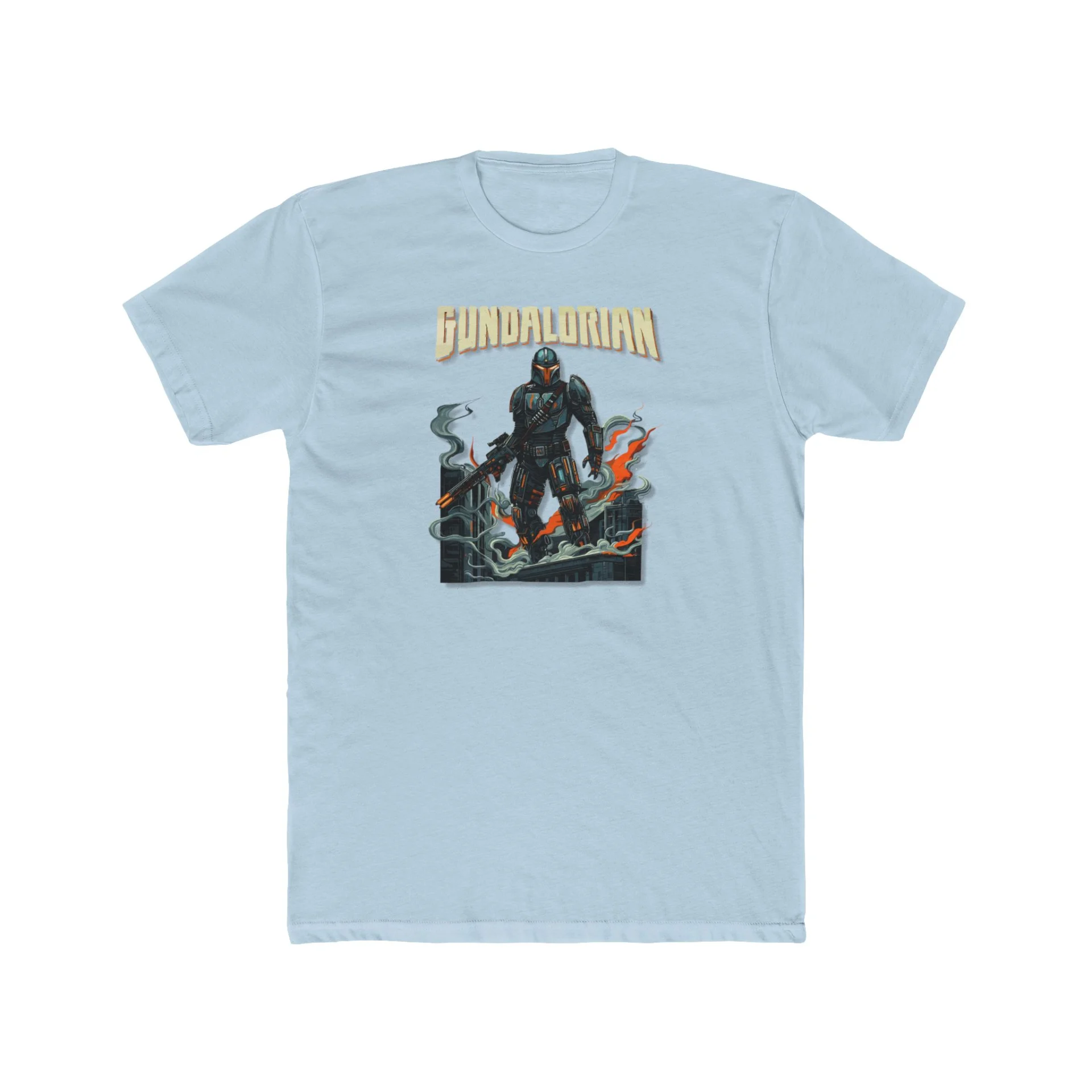 Mechalorian Siege Premium Men's Cotton Crew Tee - Image 17