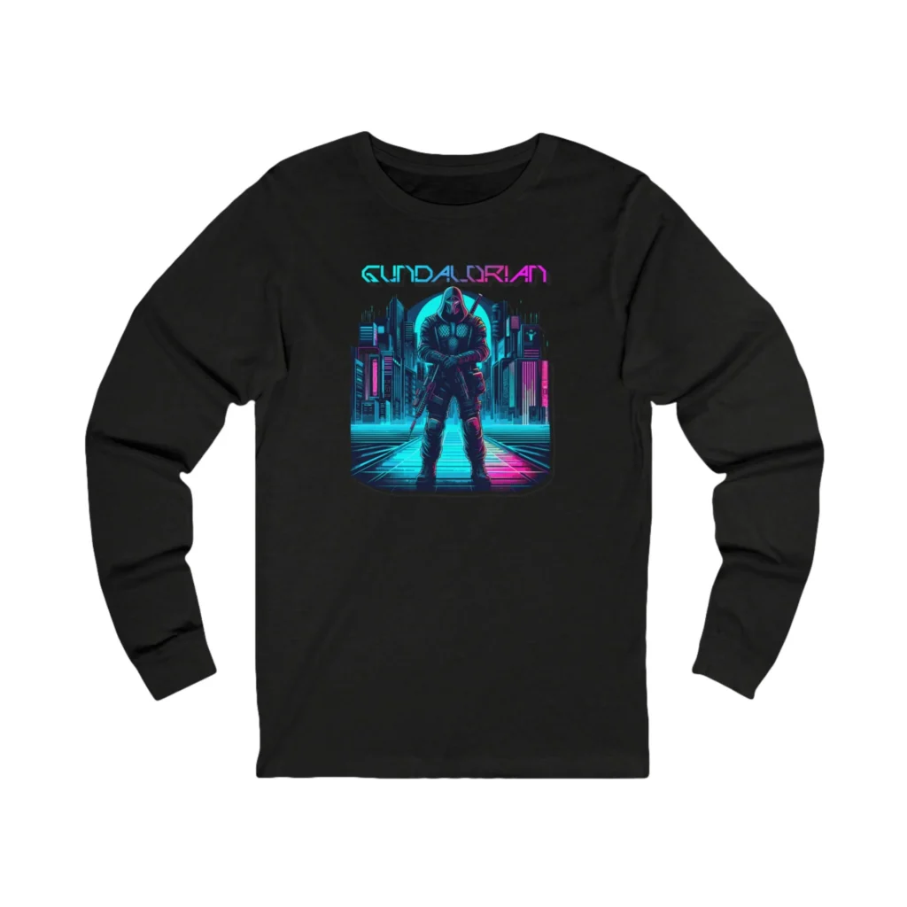 Gundalorian Cyberpunk One Unisex Jersey Long Sleeve Tee - Image 7