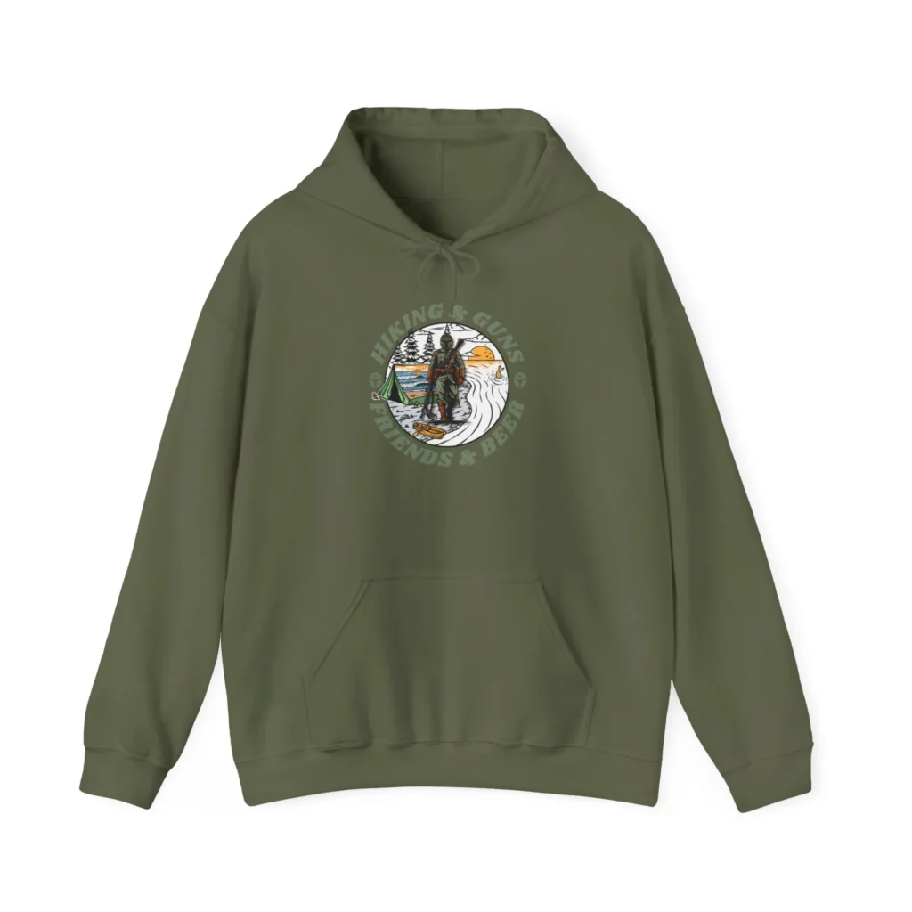 Hiking, Guns, Friends, and Beer Sweatshirt
