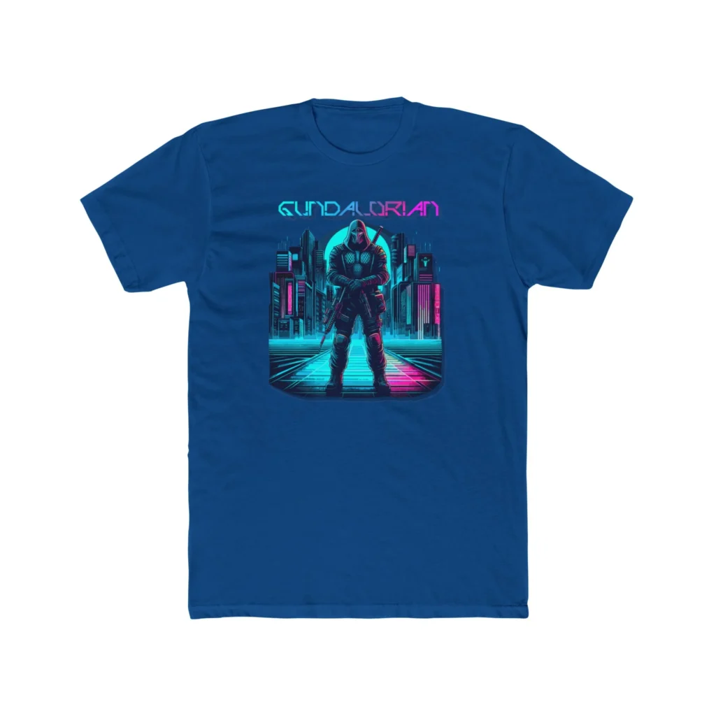 Gundalorian Premium Cyber Punk 1 Men's Cotton Crew Tee