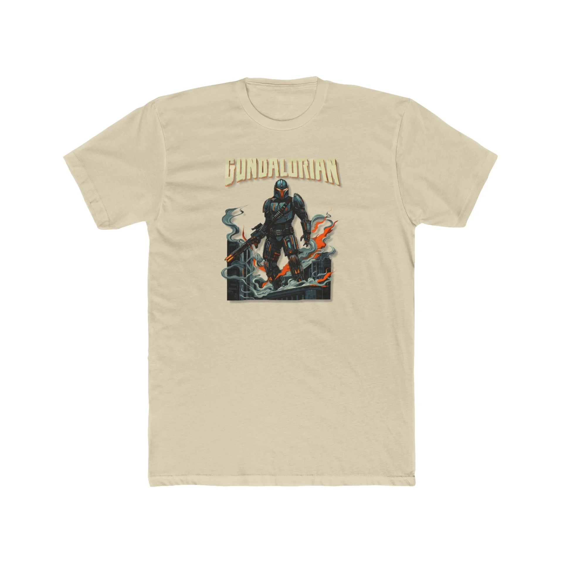 Mechalorian Siege Premium Men's Cotton Crew Tee - Image 7