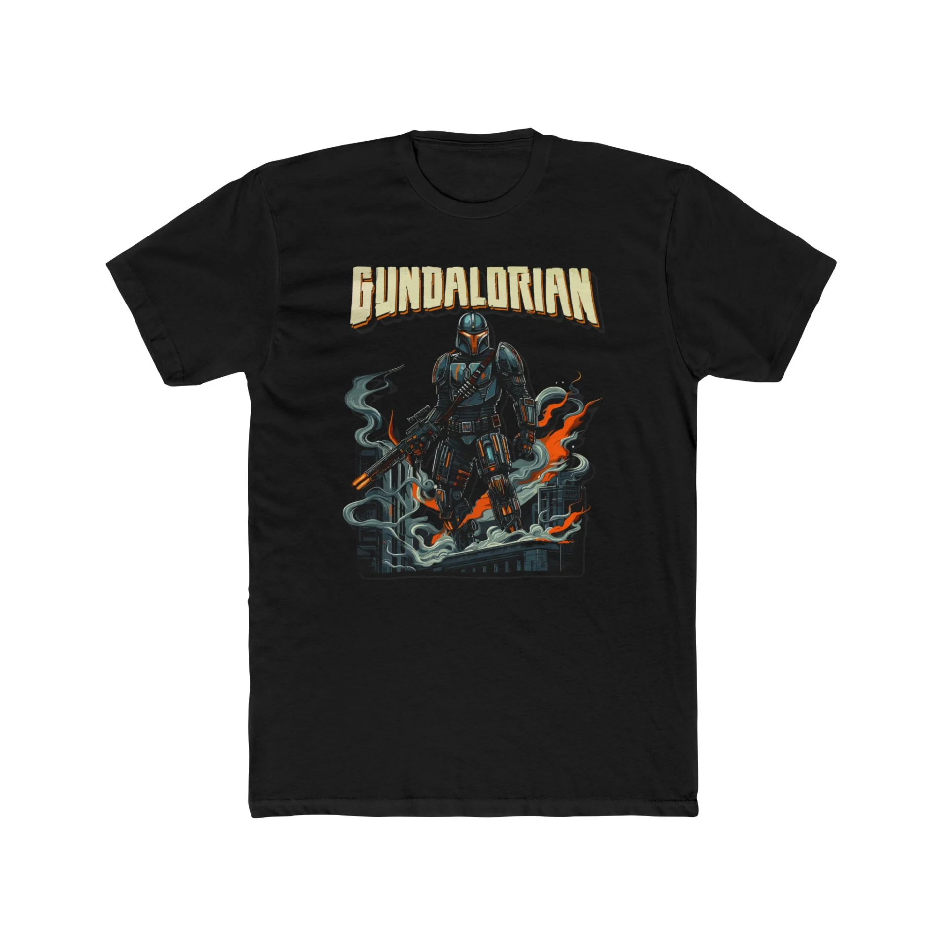 Mechalorian Siege Premium Men's Cotton Crew Tee - Image 7