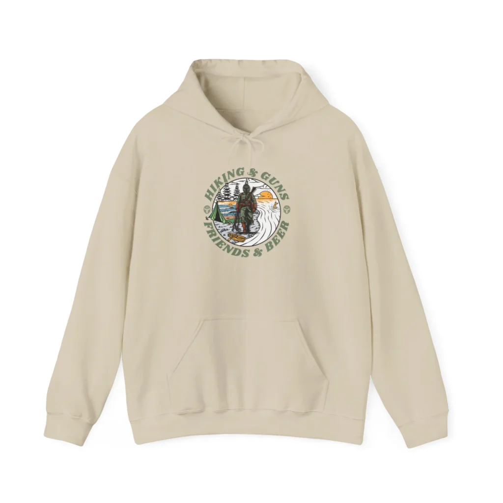 Hiking, Guns, Friends, and Beer Sweatshirt