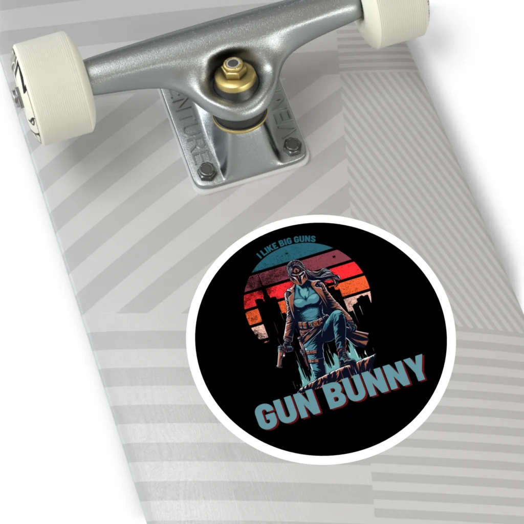 Gun Bunny Round Stickers, IndoorOutdoor - Image 12
