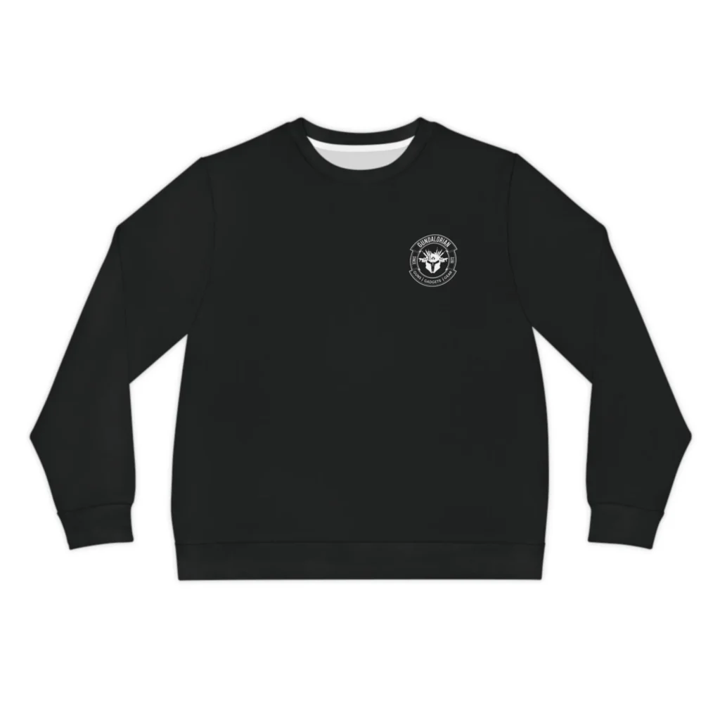 Gundalorian Lightweight Sweatshirt - Black with White Logo