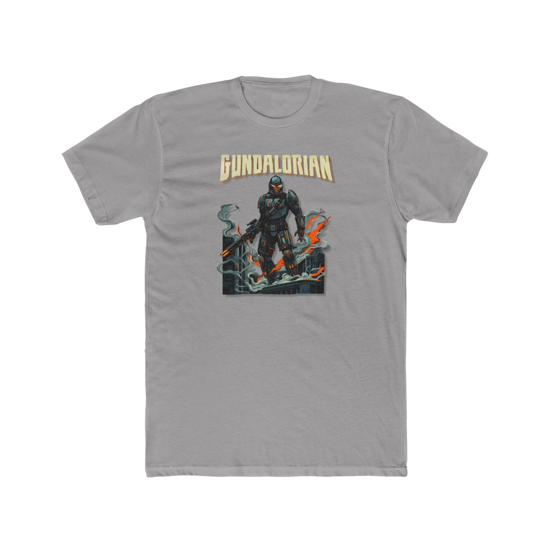 Mechalorian Siege Premium Men's Cotton Crew Tee - Image 5
