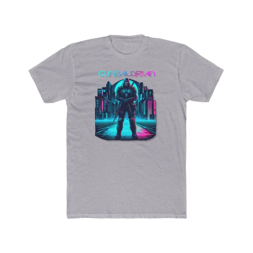Gundalorian Premium Cyber Punk 1 Men's Cotton Crew Tee