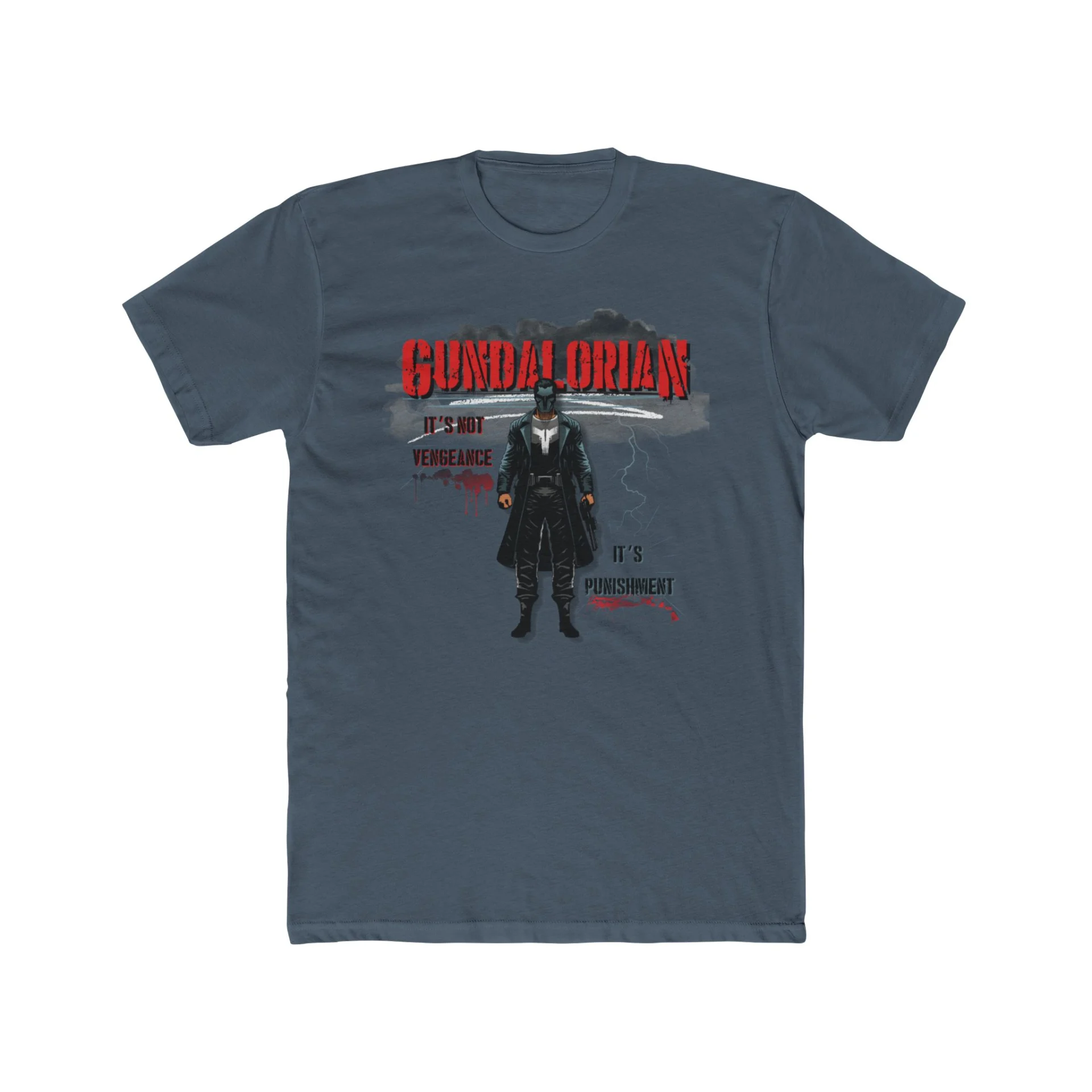 "Its not Vengeance!" Gundalorian Premium Men's Cotton Crew Tee - Image 19