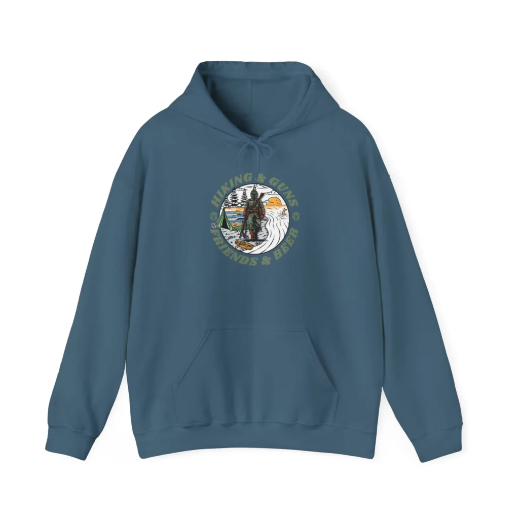 Hiking, Guns, Friends, and Beer Sweatshirt