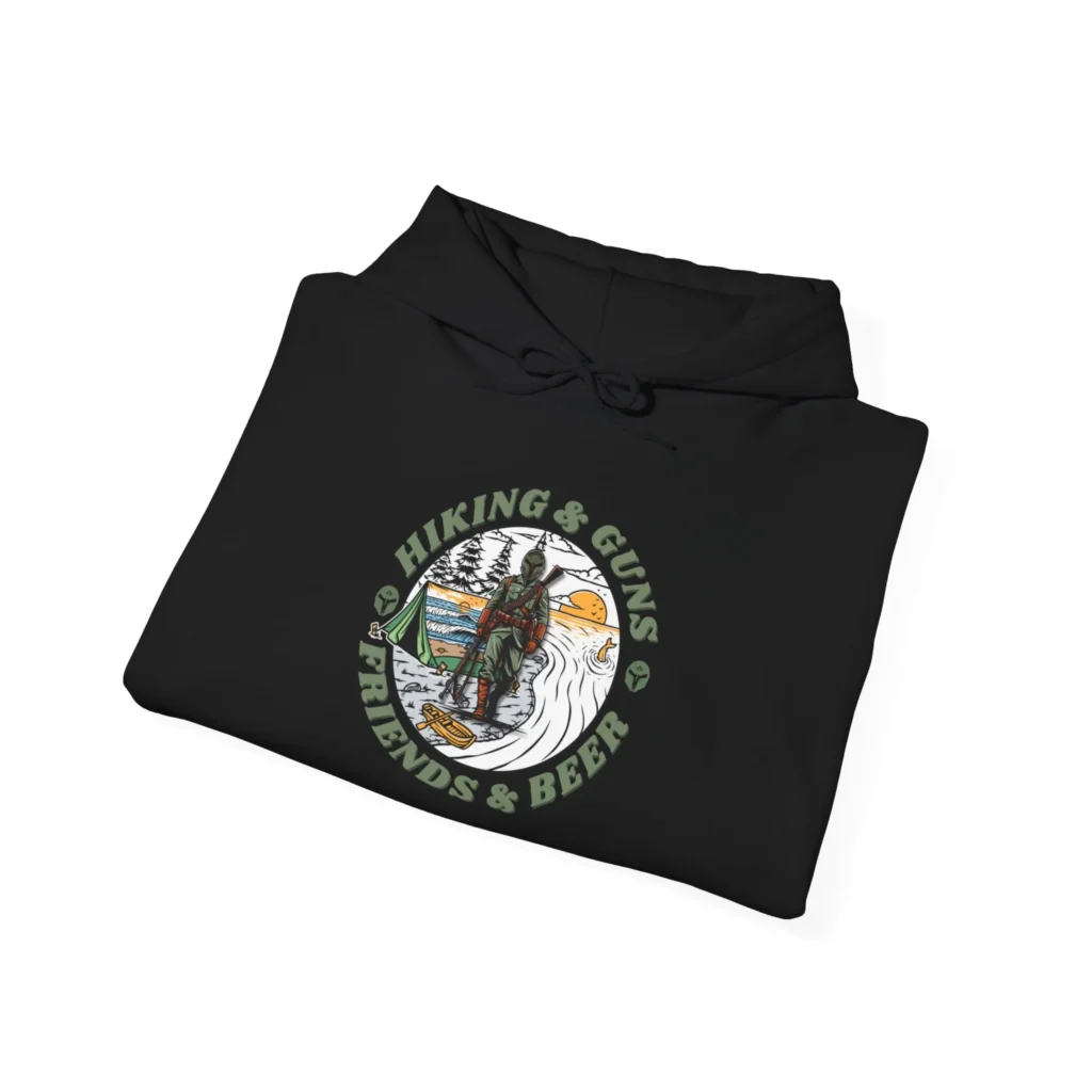 Hiking, Guns, Friends, and Beer Sweatshirt