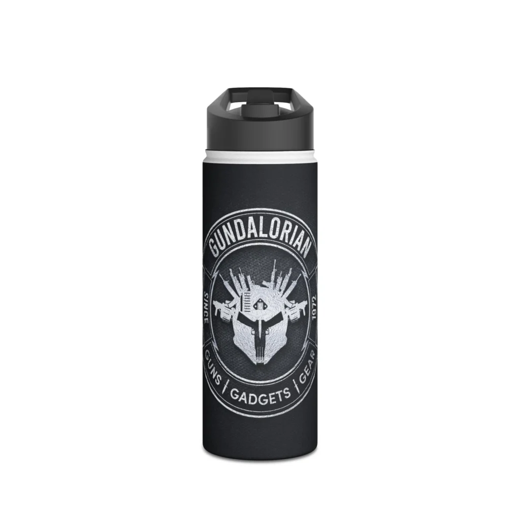 Gundalorian Stainless Steel Water Bottle, 3 Gundo Sizes