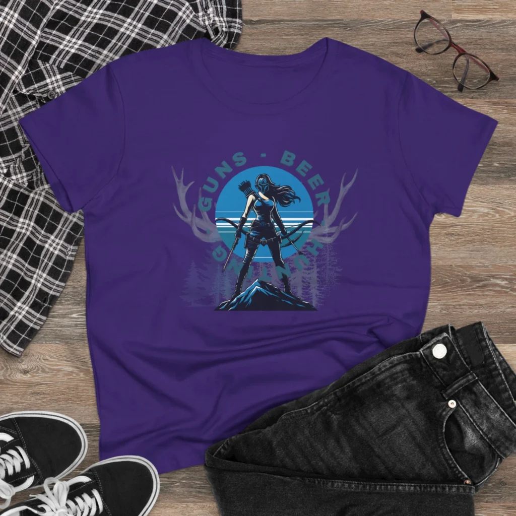 Guns, Beer, and Hunting Women's Midweight Cotton Tee